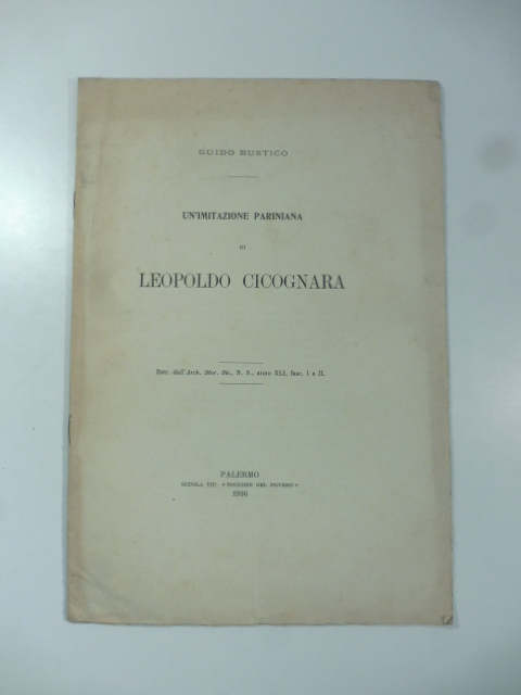 Un'imitazione pariniana di Leopoldo Cicognara